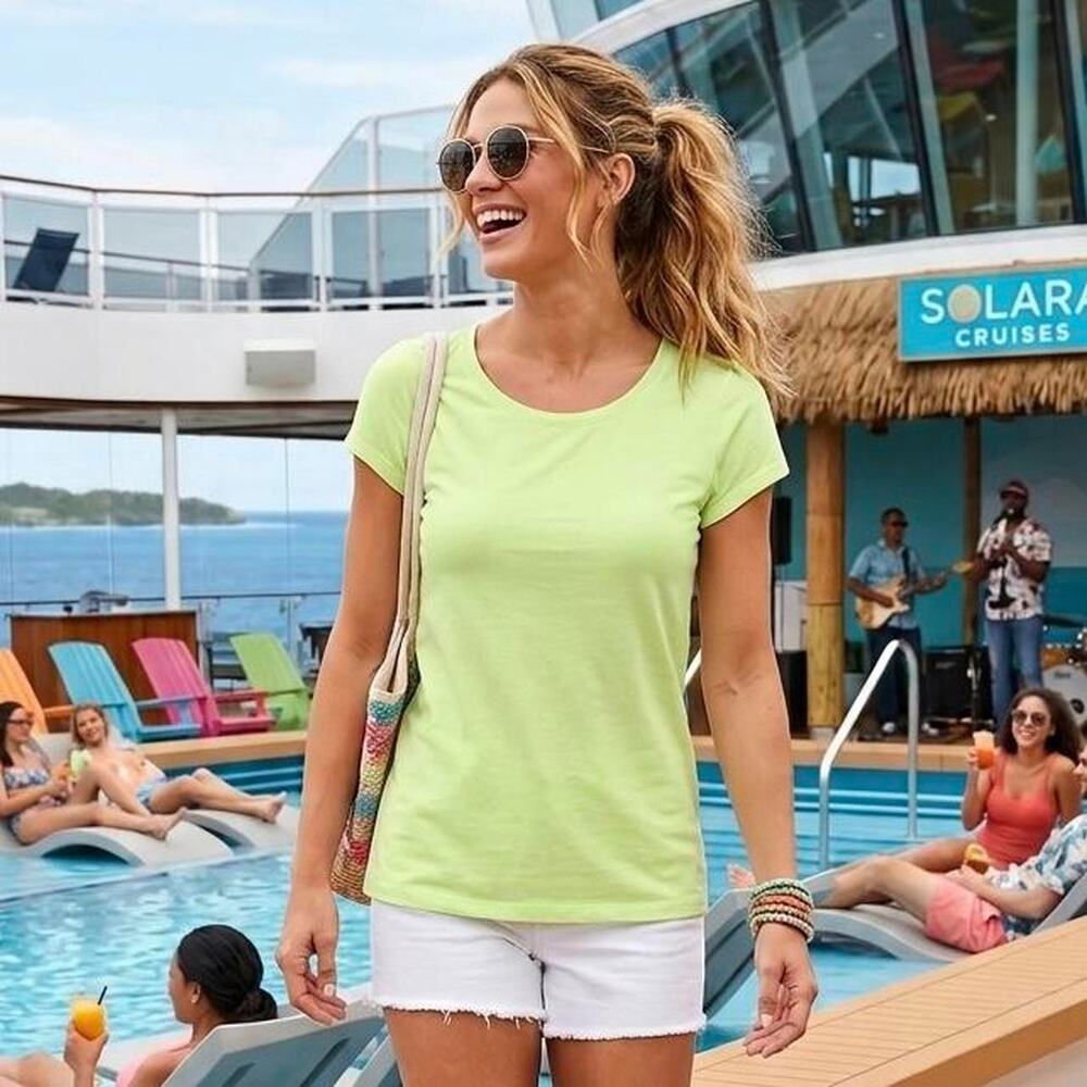No Boundaries Highlighter Yellow Short Sleeve T-Shirt Junior's Size Medium 7-9